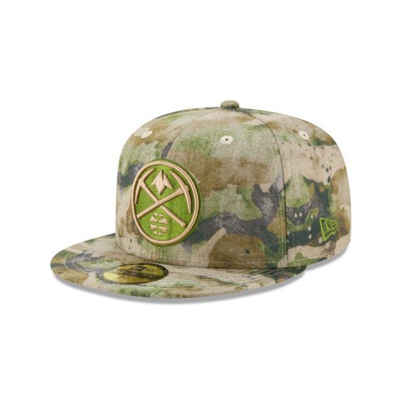 NBA Denver Nuggets Abstract Camo 59Fifty Fitted (TBS7748) - Brown New Era Caps